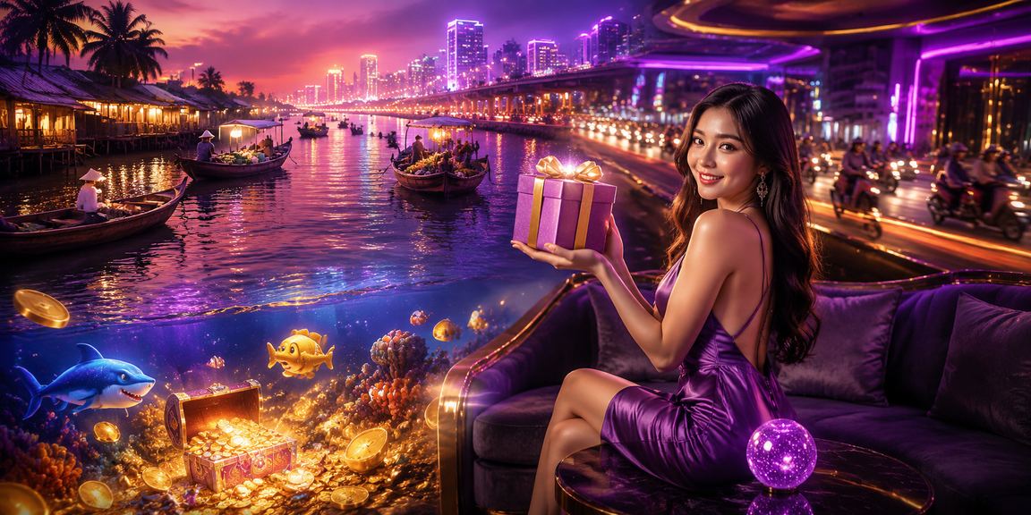 Không khí giải trí sôi động ban đêm tại vùng đồng bằng sông Cửu Long với ánh đèn neon rực rỡ